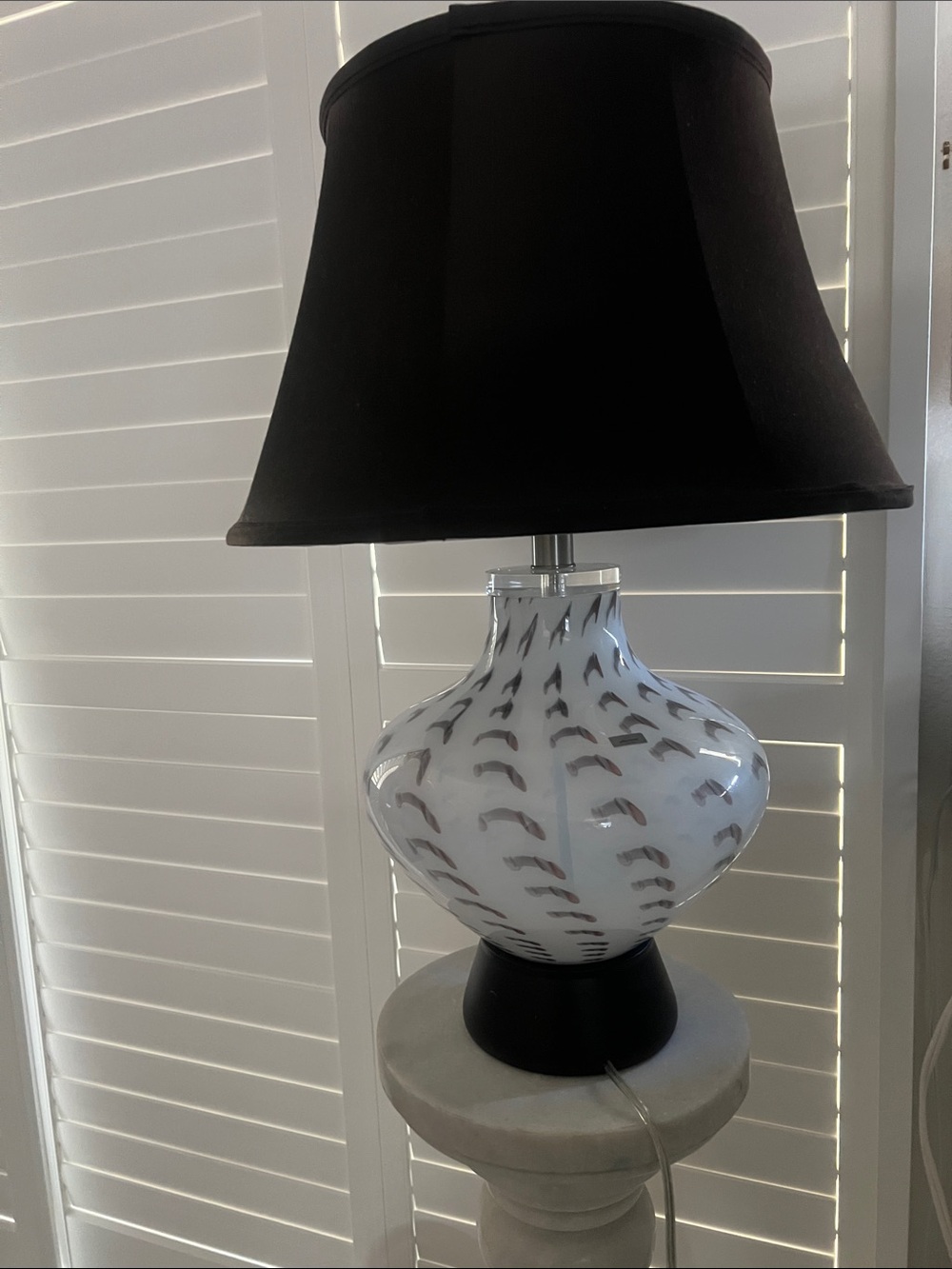 Waterford Crystal Evolution Ice Age Table
Lamp with Original Silk Shade 10+lb